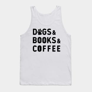 Dogs books coffee Tank Top